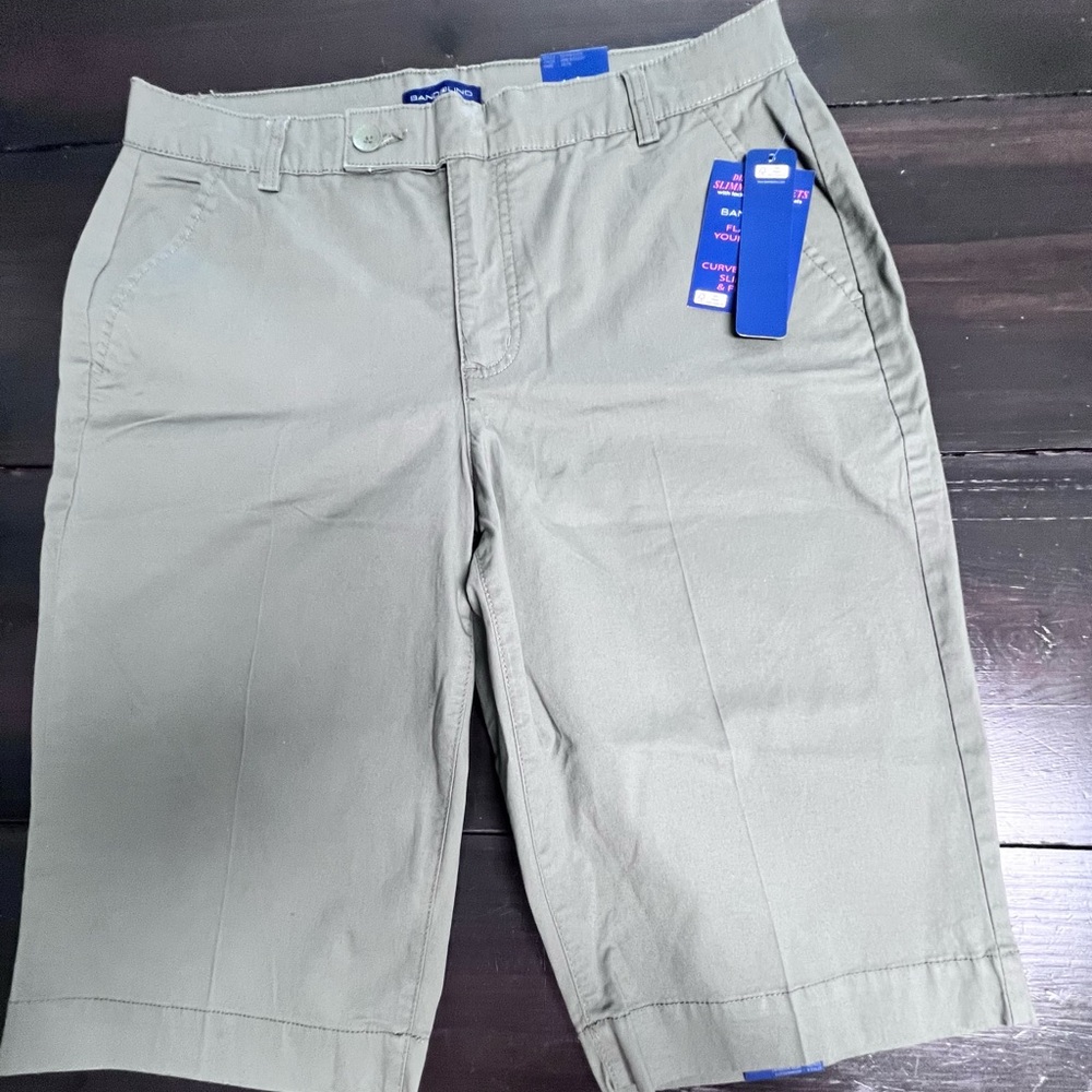 Bandolino Men's Olive Flat Front Shorts